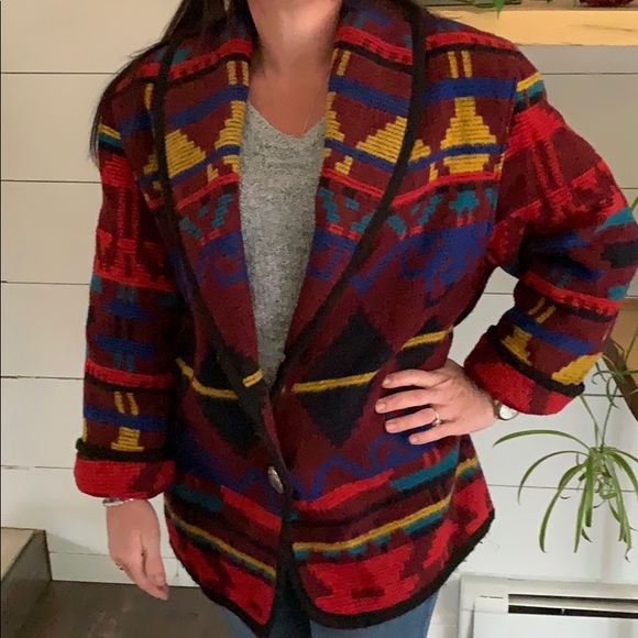 southwest print coat